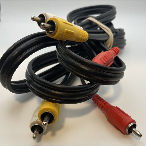 Lot Of Male Cables  6’ Red Yellow White Heavy, Light 5’ RYW & Single Orange - Picture 2 of 5